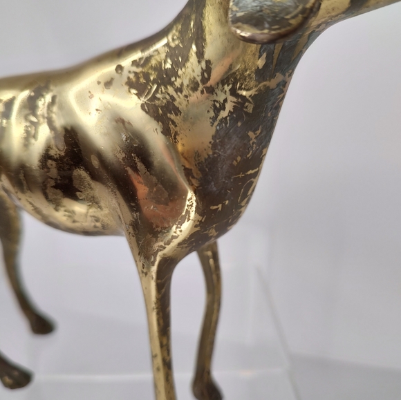 Vintage MCM Brass Greyhound Whippet Dog Figure - Picture 4 of 11